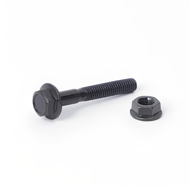 Minho M6-1.0 x 40mm Flange Head Bolts in Carbon Steel Material,Flange Hexagon Screws Come with Flange Nuts,Black Oxide Finish Plated,Partial Thread, 25 Sets - Image 3